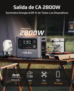 Alternative view of AFERIY P280 | Batterie Nomade 2800W 2048Wh Extensible à 10,24 kWh — Générateur Solaire Portable 2025