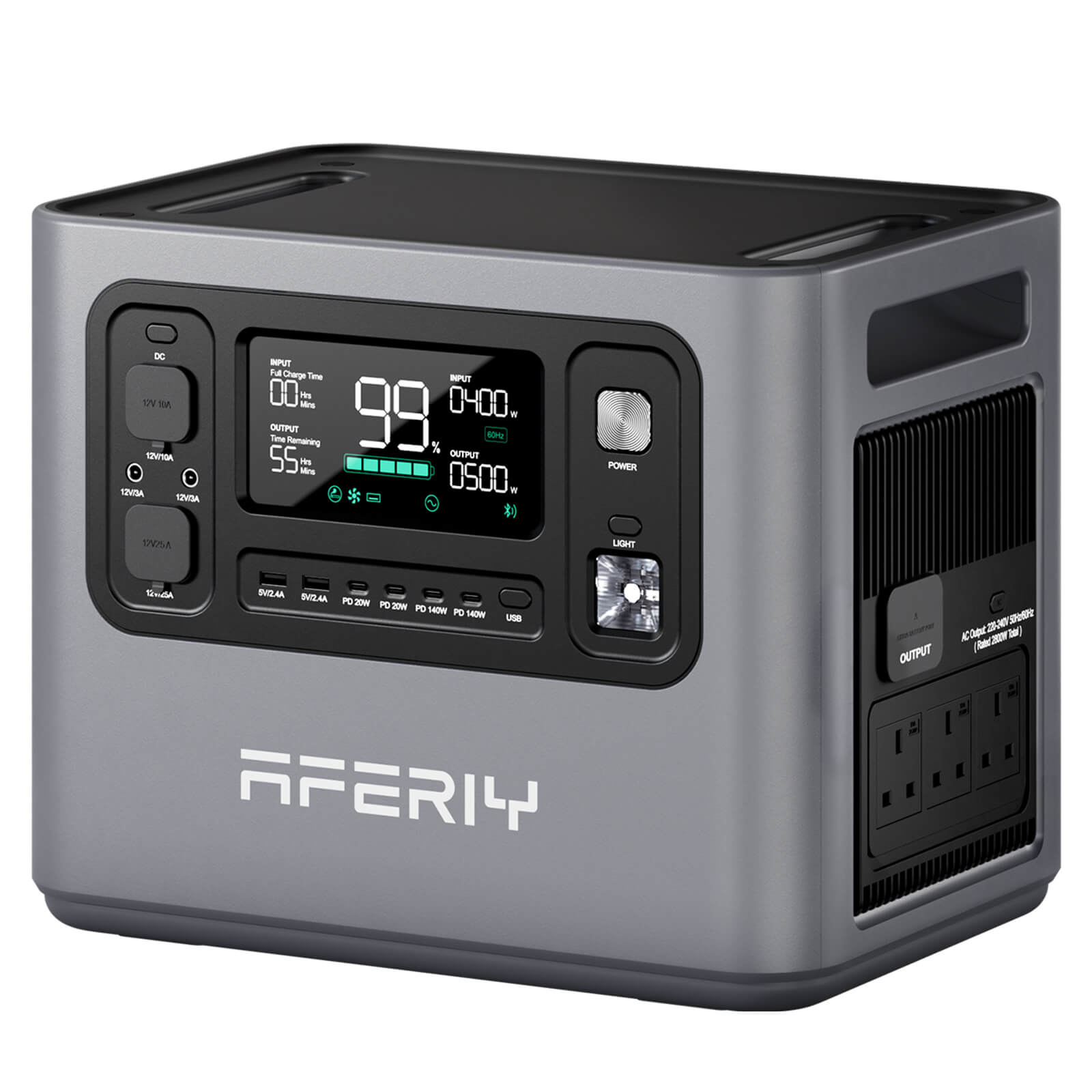 AFERIY P280 Expandable Portable Power Station - 2800W, 2048Wh - 1