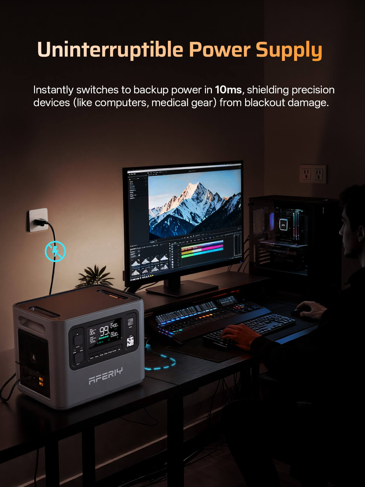 AFERIY P280 Expandable Portable Power Station - 2800W, 2048Wh - 6