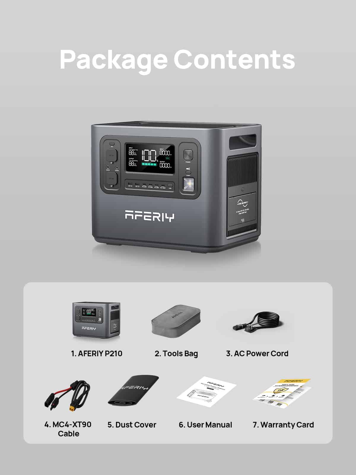 AFERIY P210 Portable Power Station - 2400W, 2048Wh - 6