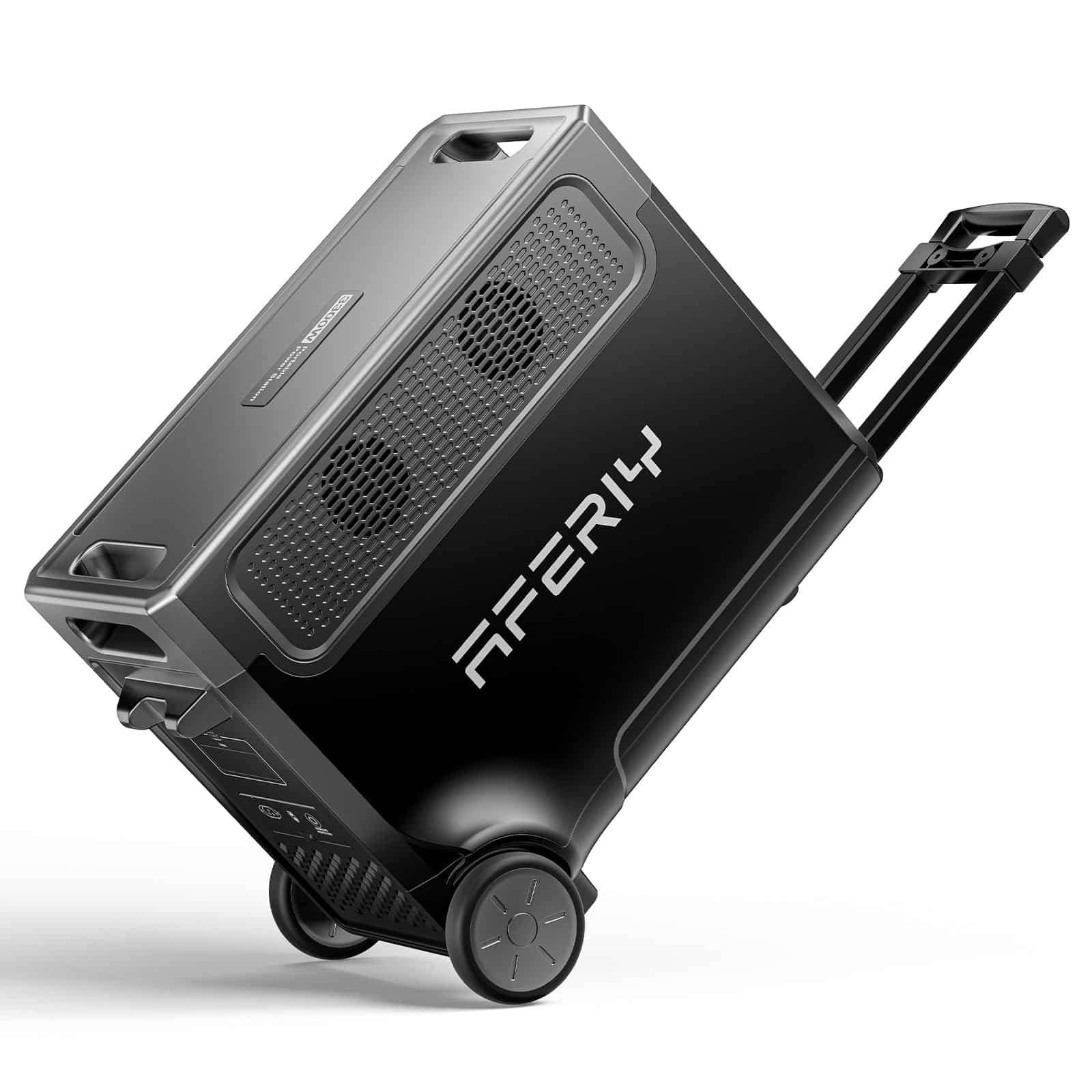 AFERIY P310 3600W 3840Wh Portable Power Station has built-in wheels and a handle.