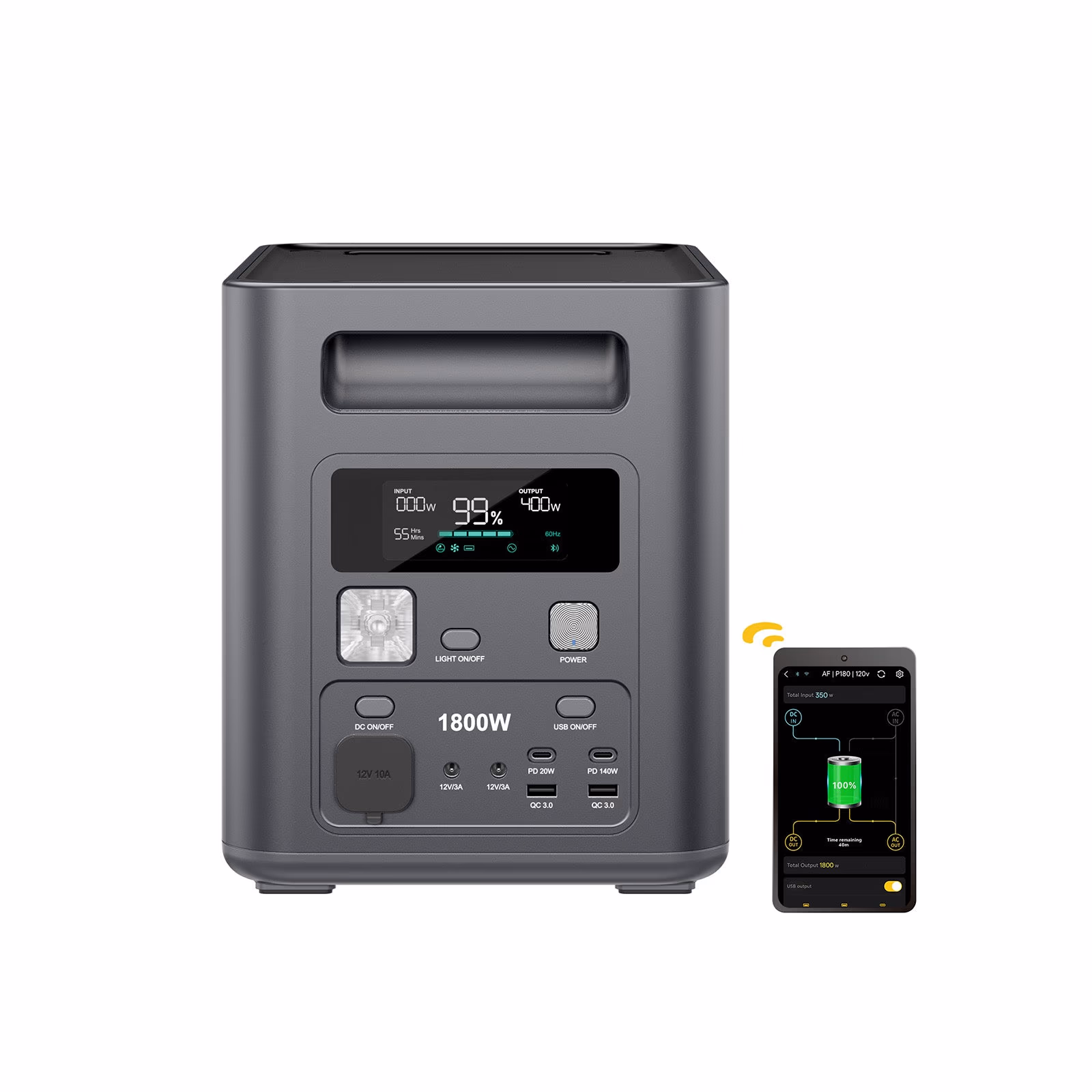 AFERIY Nomad1800 P180 portable power station - 1800W, 1024Wh - 2