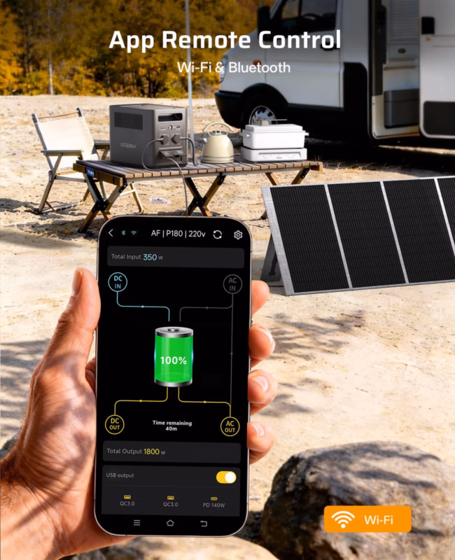 AFERIY Nomad1800 P180 portable power station - 1800W, 1024Wh - 4
