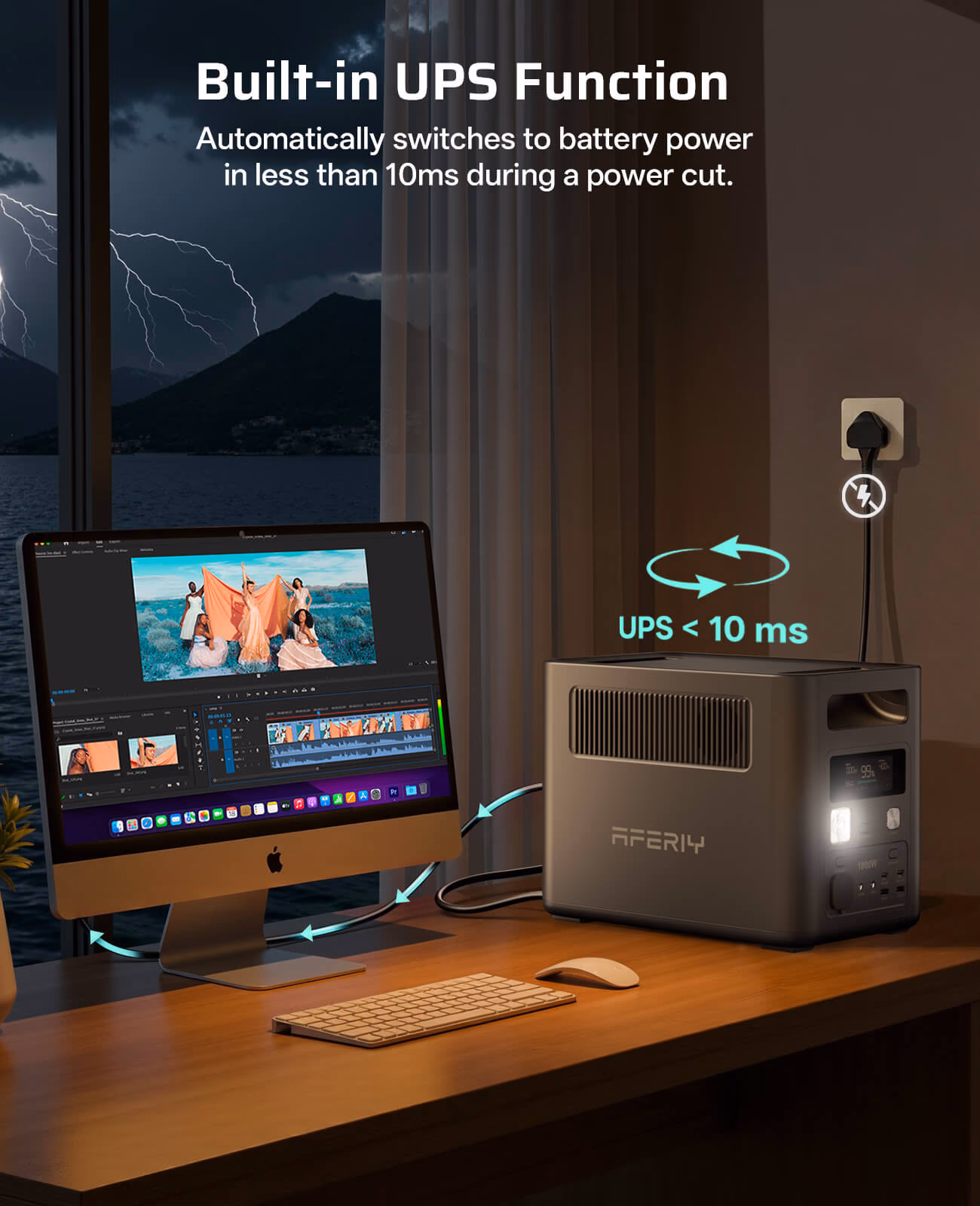 AFERIY Nomad1800 P180 portable power station - 1800W, 1024Wh - 5