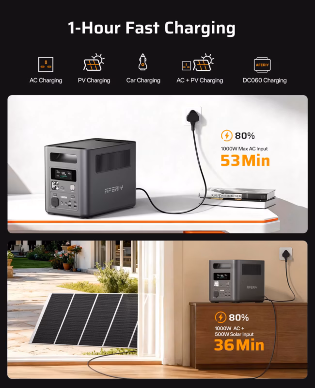 AFERIY Nomad1800 P180 portable power station - 1800W, 1024Wh - 6