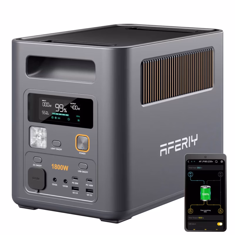 AFERIY Nomad1800 Pro: estación de 1800 W ampliable hasta 5120 Wh - 8