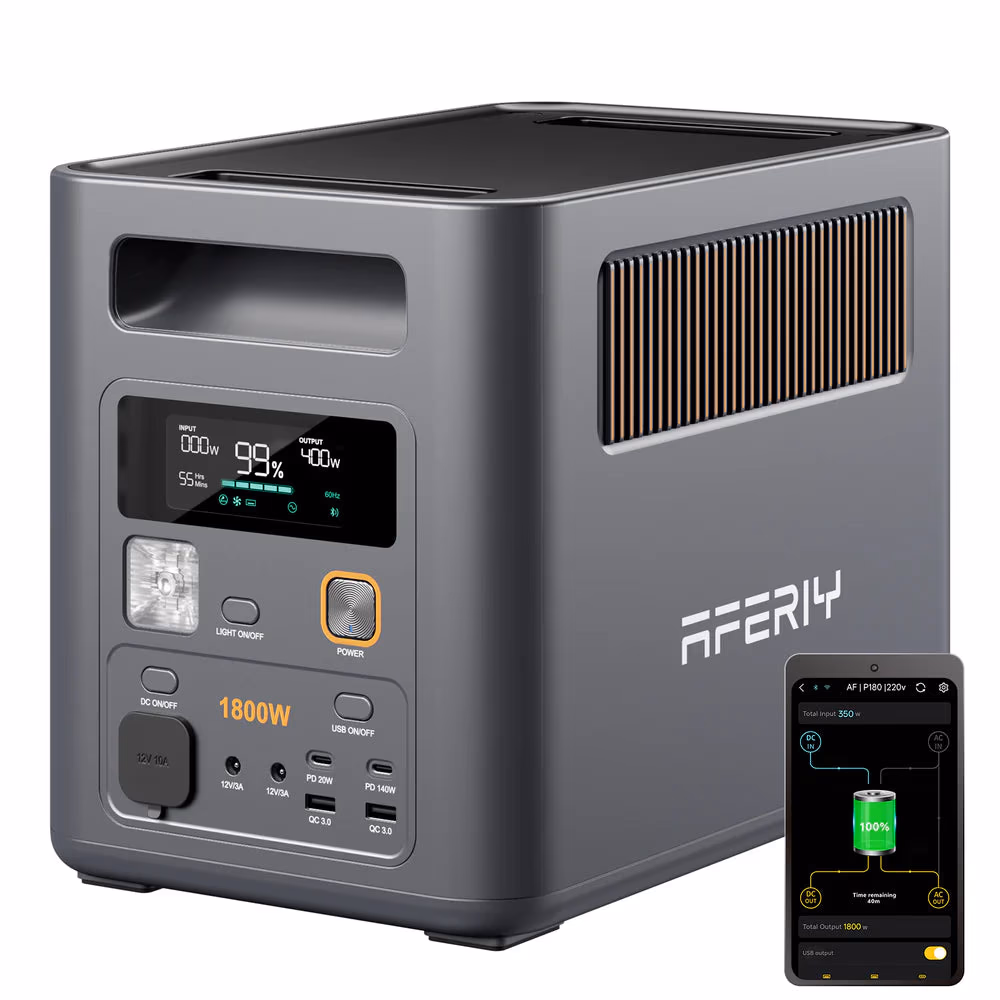 AFERIY Nomad1800 Pro: estación de 1800 W ampliable hasta 5120 Wh - 8
