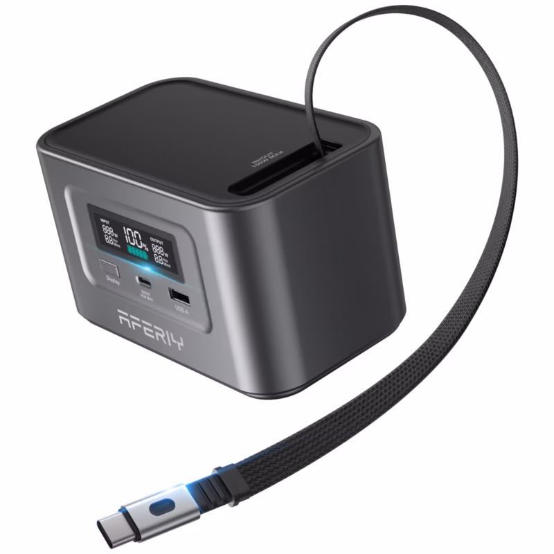 AFERIY Nano100 : batterie externe 99,2 Wh avec USB-C 100 W rétractable