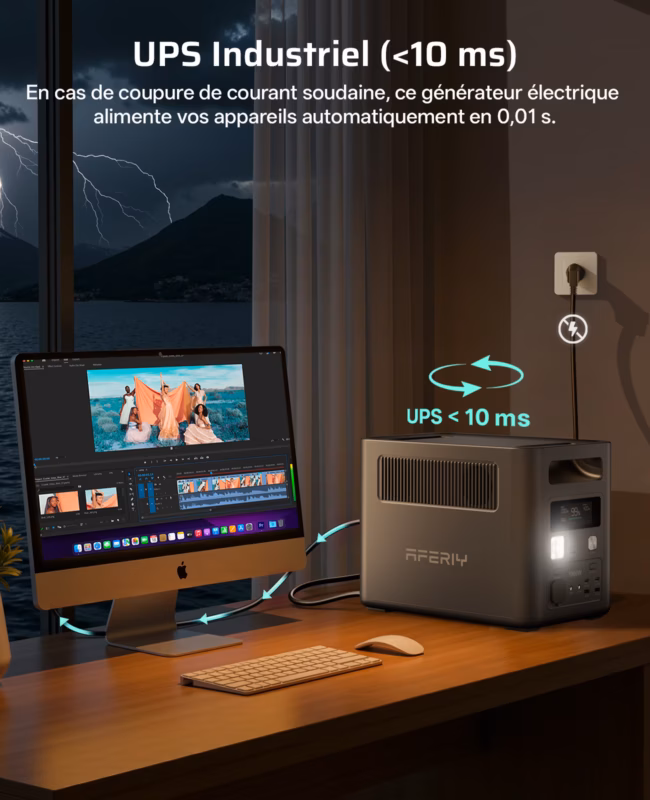 AFERIY Nomad1800 P180 : station électrique portable 1800 W, 1024 Wh - 8