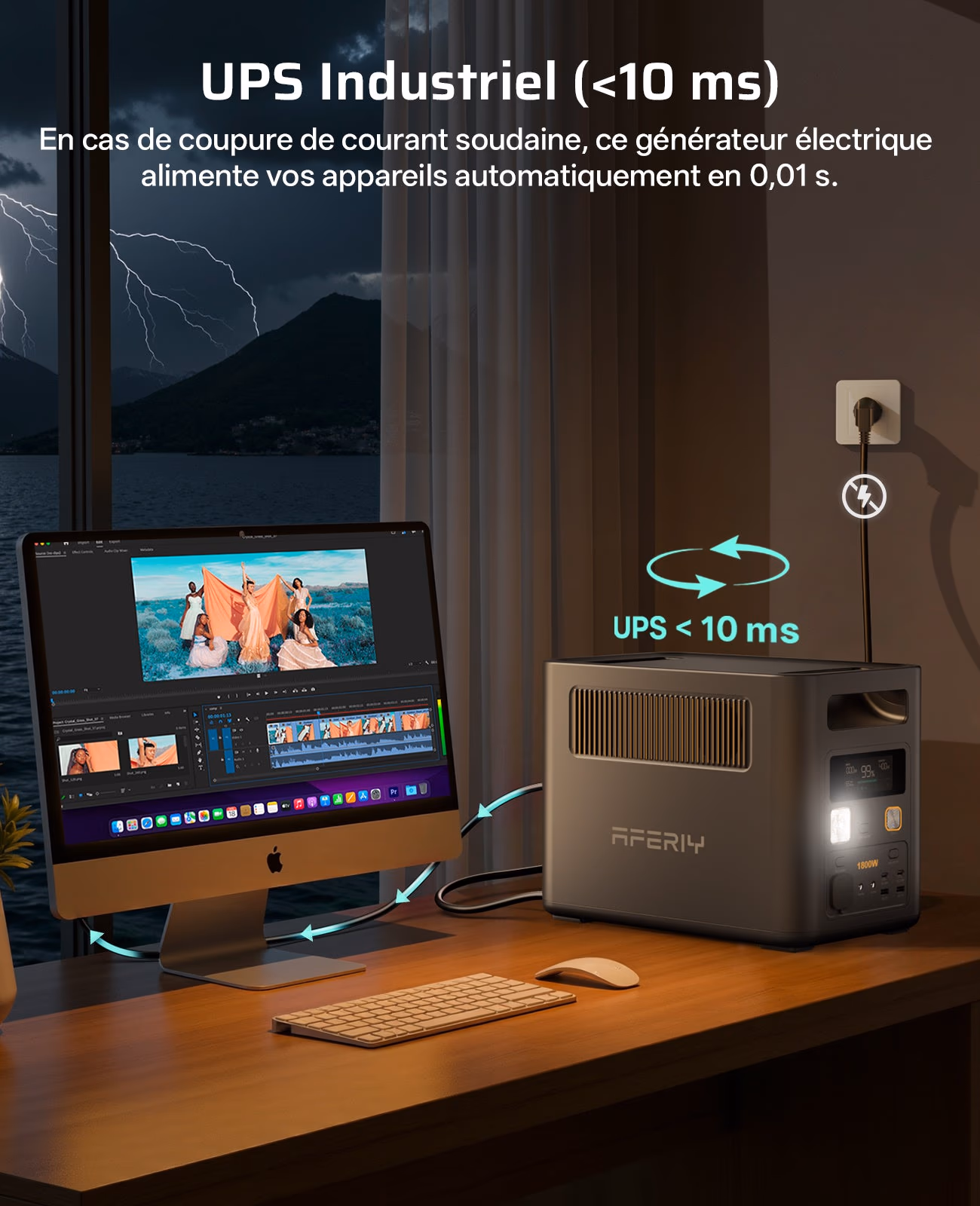AFERIY Nomad1800 Pro : station électrique 1800 W extensible jusqu’à 5120 Wh - 8