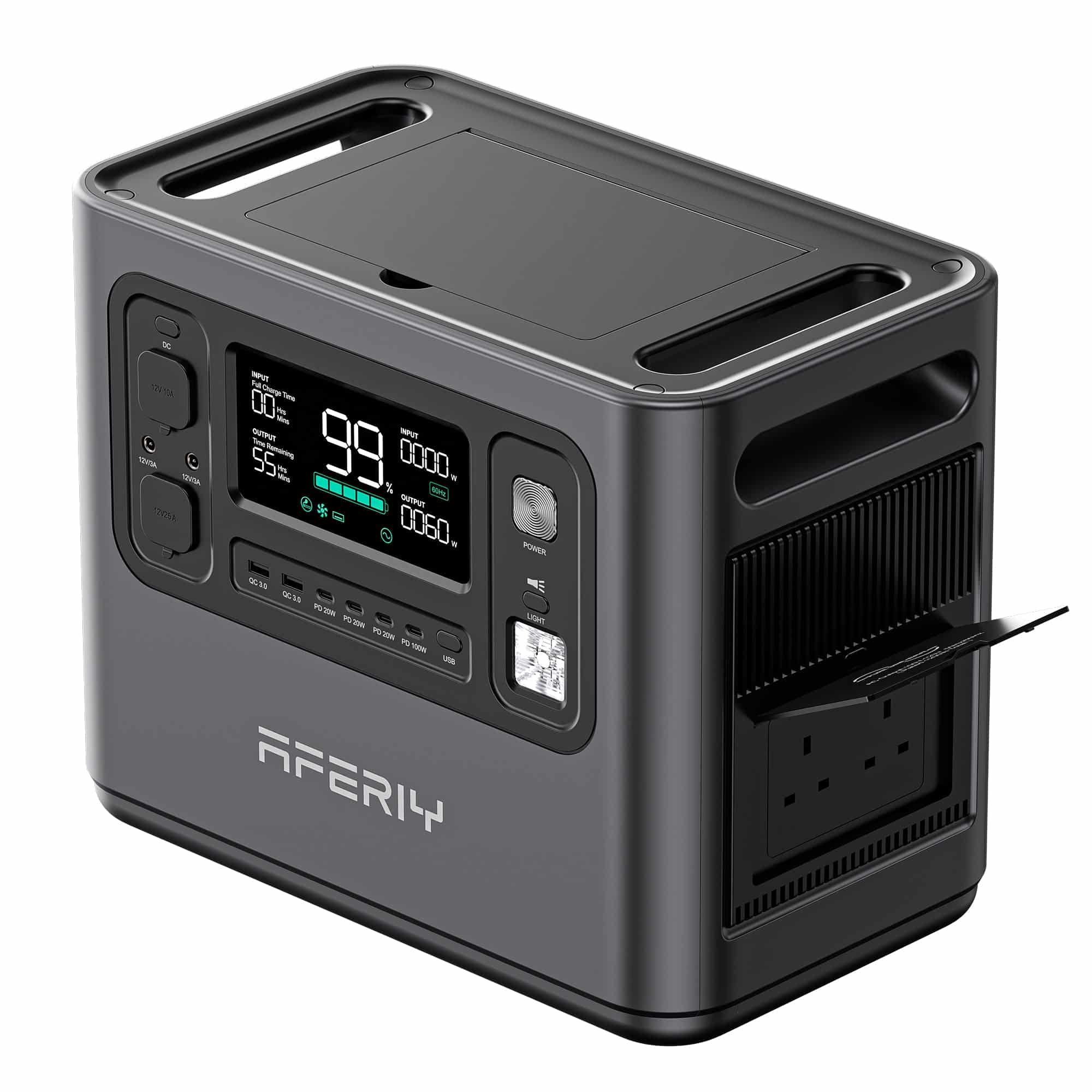 Right view of Aferiy P110 1200W 1248Wh Portable Power Station
