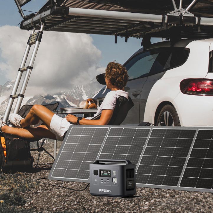 AFERIY P010 Solar Generator Kit - 800W Station and 200W Panel - 6
